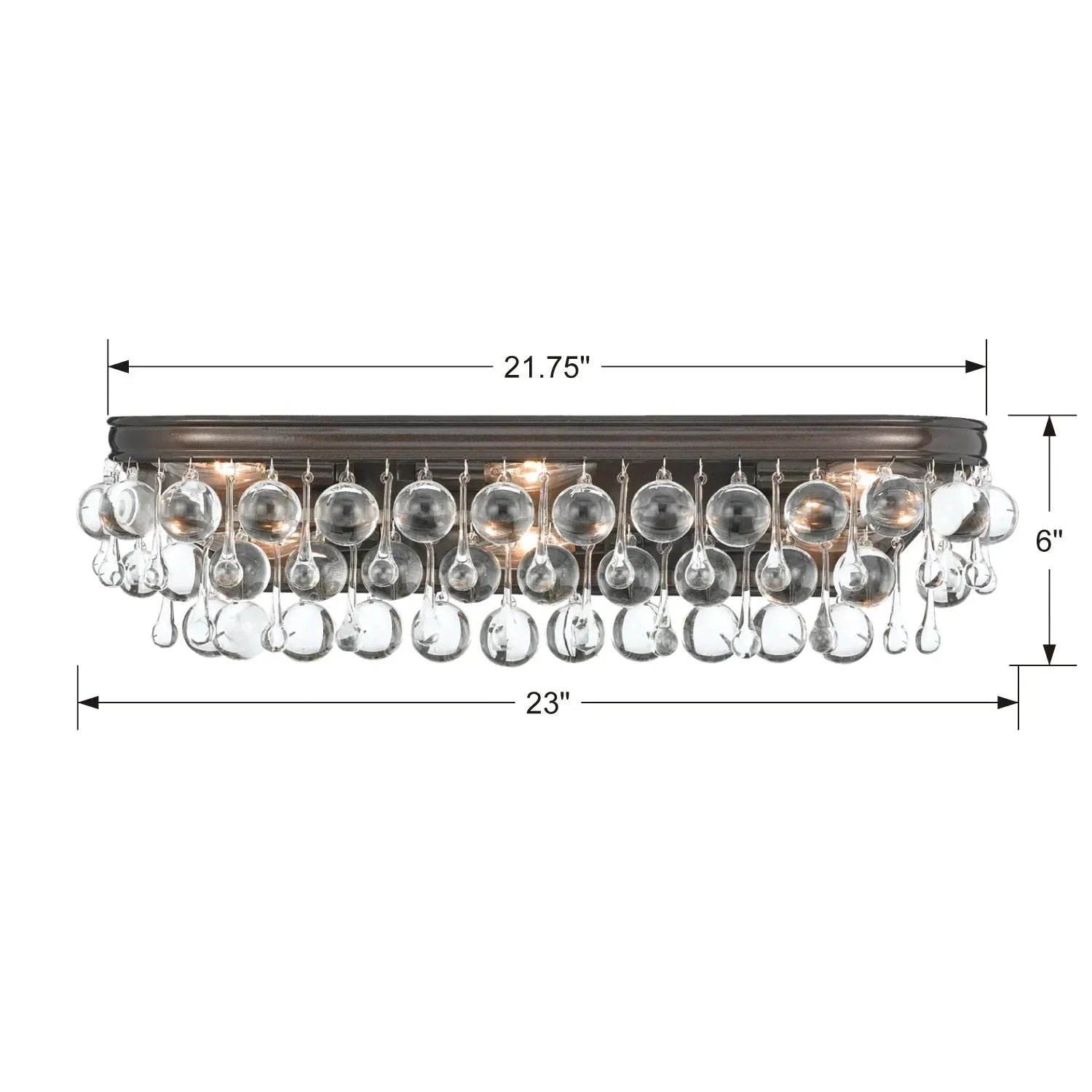 Crystorama - Calypso Six Light Bathroom Vanity - 133-CH | Montreal Lighting & Hardware