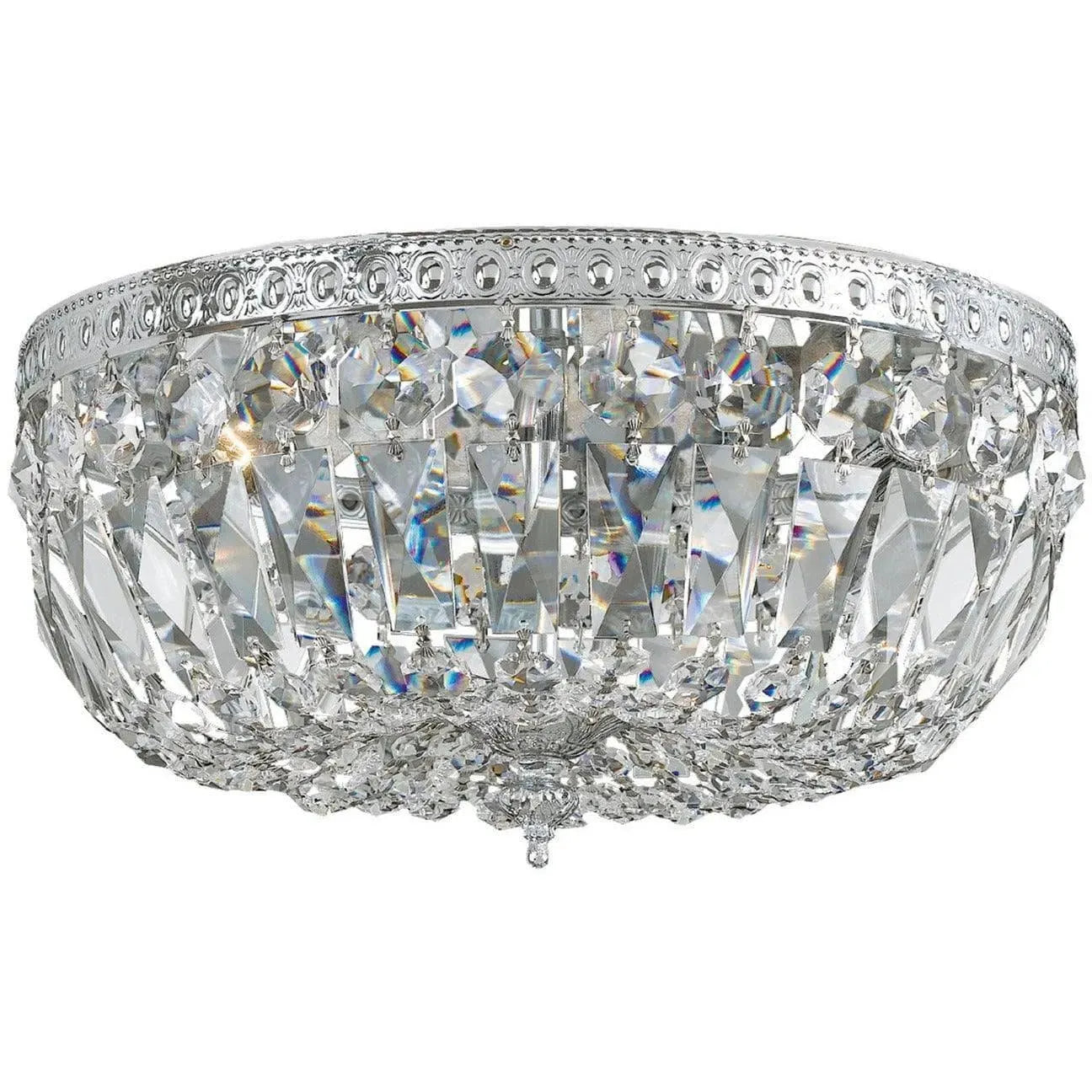 Crystorama - Ceiling Mount Three Light Ceiling Mount - 712-CH-CL-SAQ | Montreal Lighting & Hardware