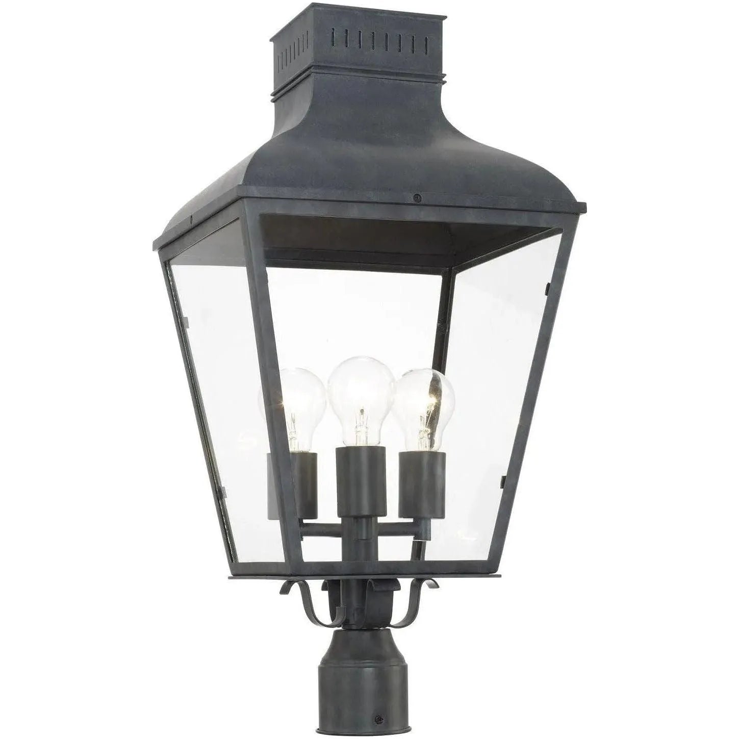 Crystorama - Dumont Three Light Outdoor Lantern Post - DUM-9808-GE | Montreal Lighting & Hardware
