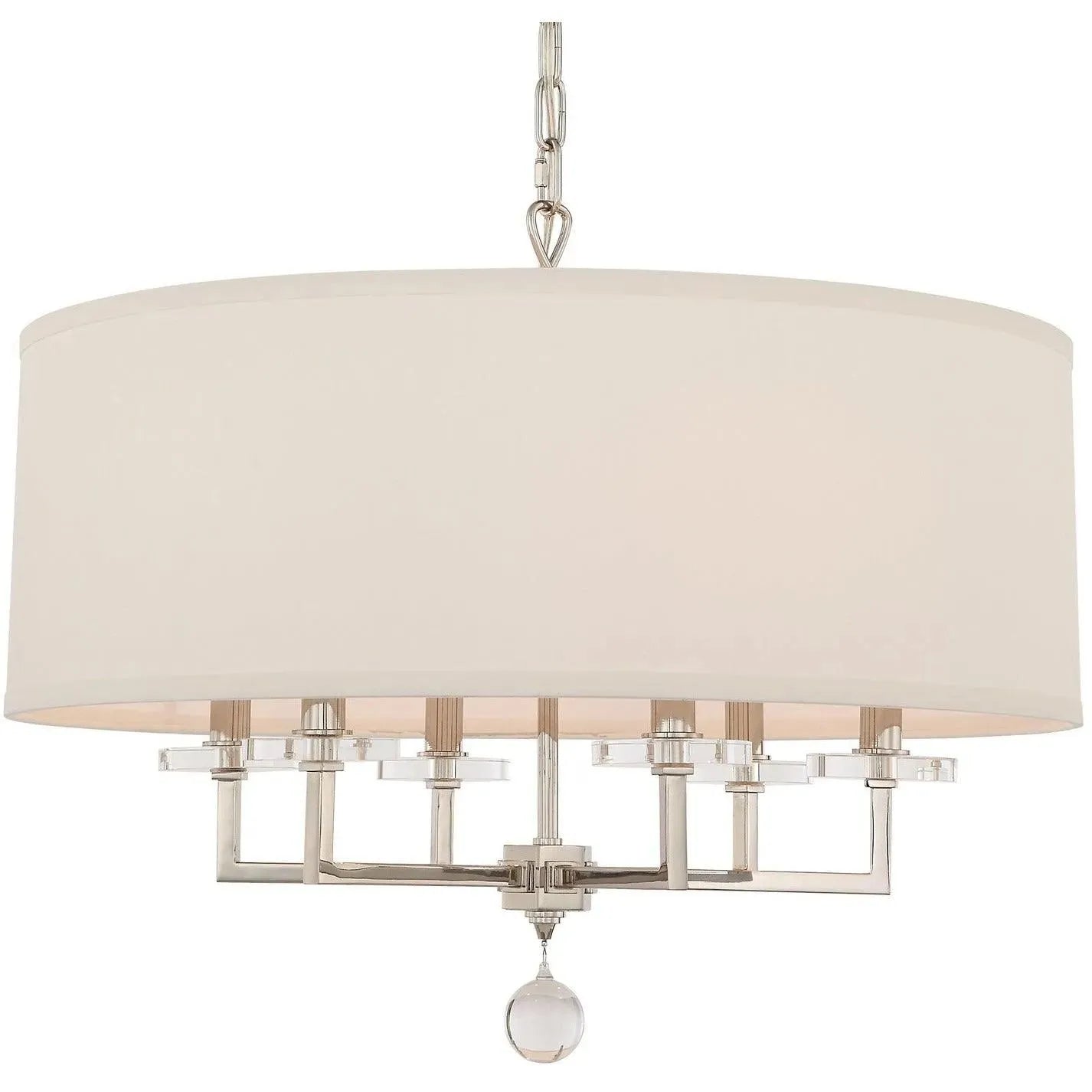Crystorama - Paxton Six Light Chandelier - 8116-PN | Montreal Lighting & Hardware
