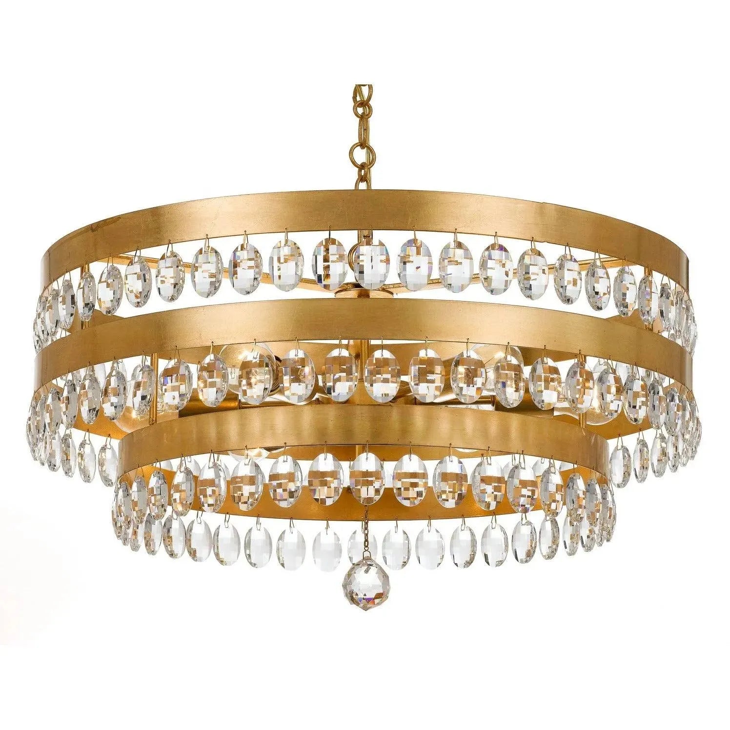 Crystorama - Perla Six Light Chandelier - 6108-GA | Montreal Lighting & Hardware