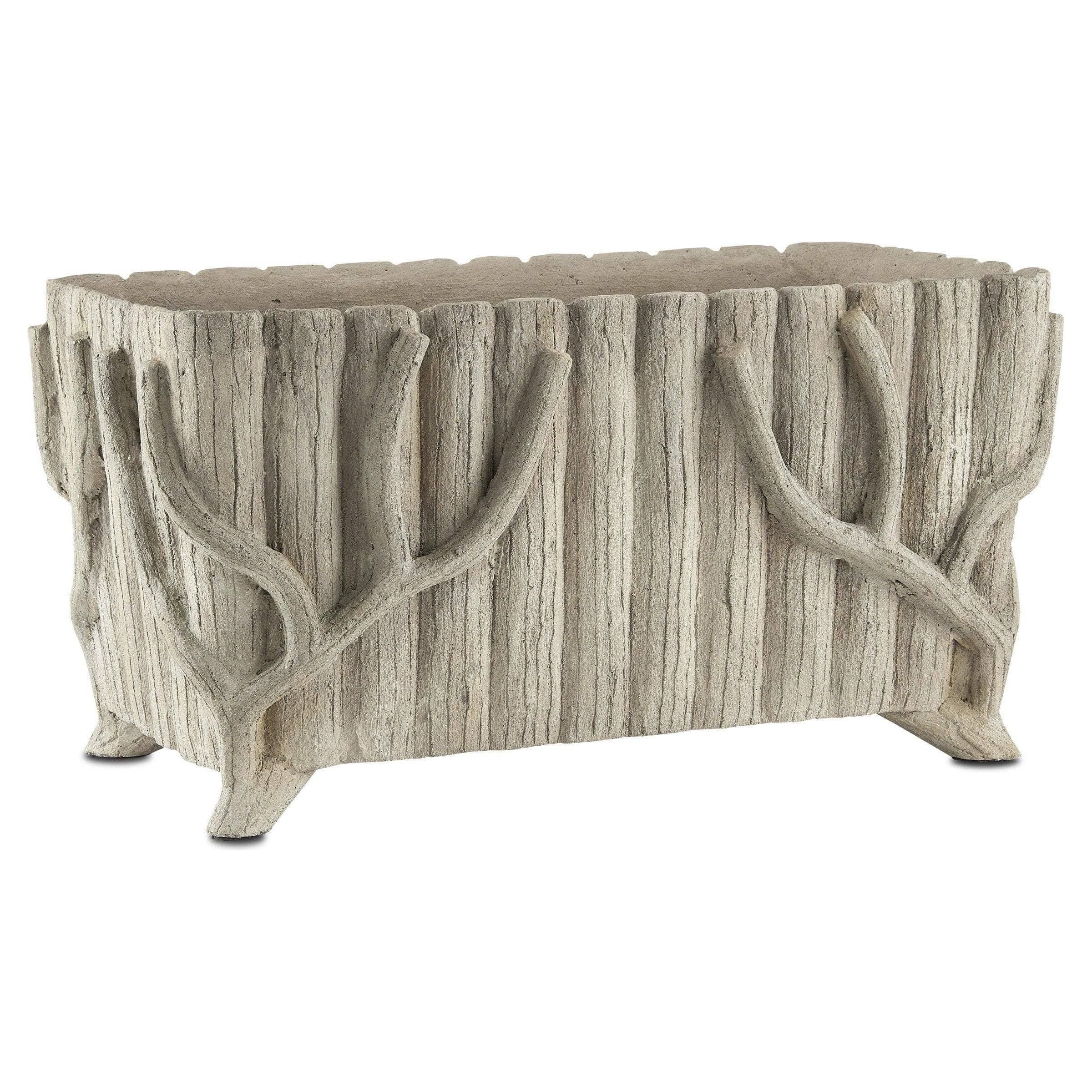 Currey and Company - Faux Bois Planter - 2200-0022 | Montreal Lighting & Hardware