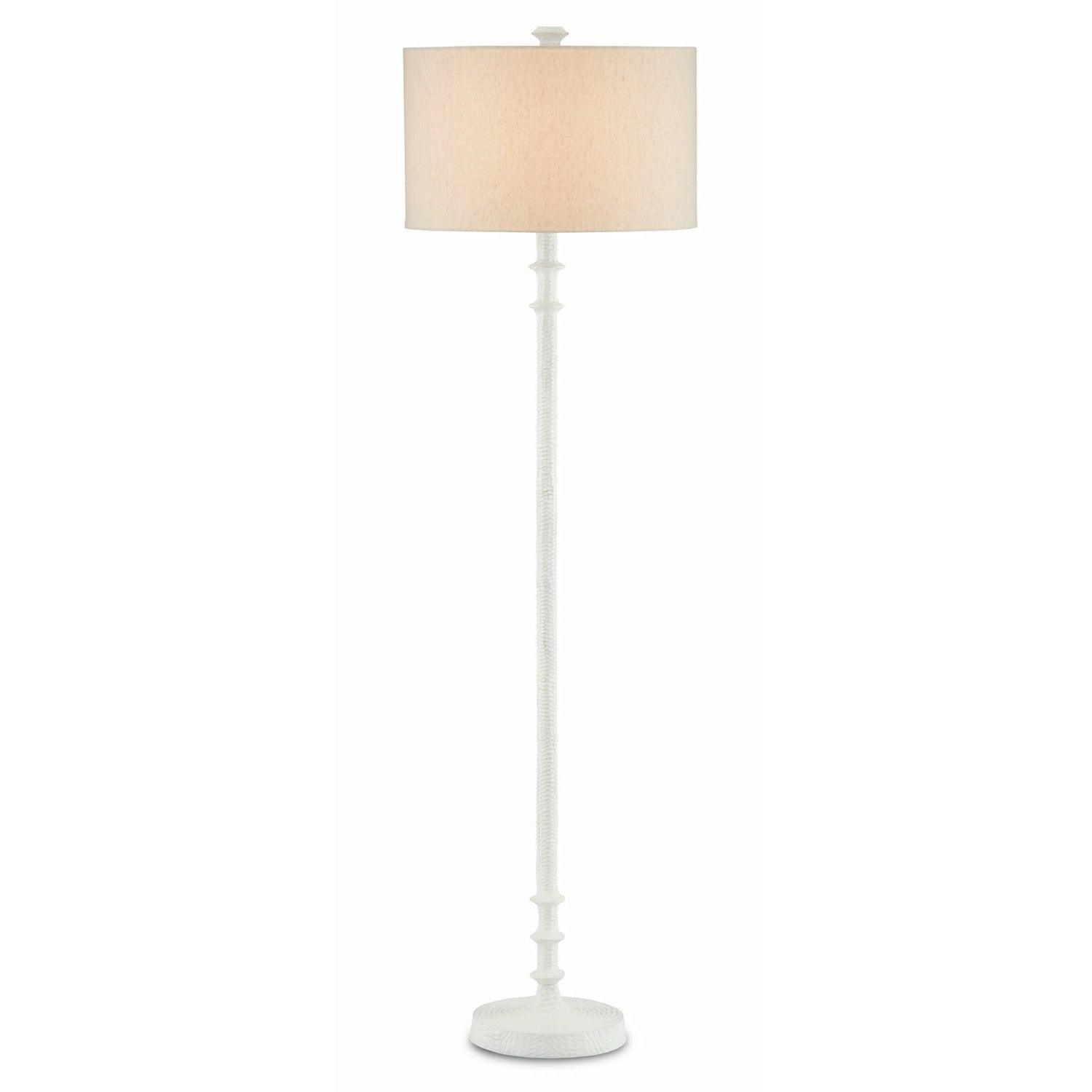 Currey and Company - Gallo White Floor Lamp - 8000-0106 | Montreal Lighting & Hardware