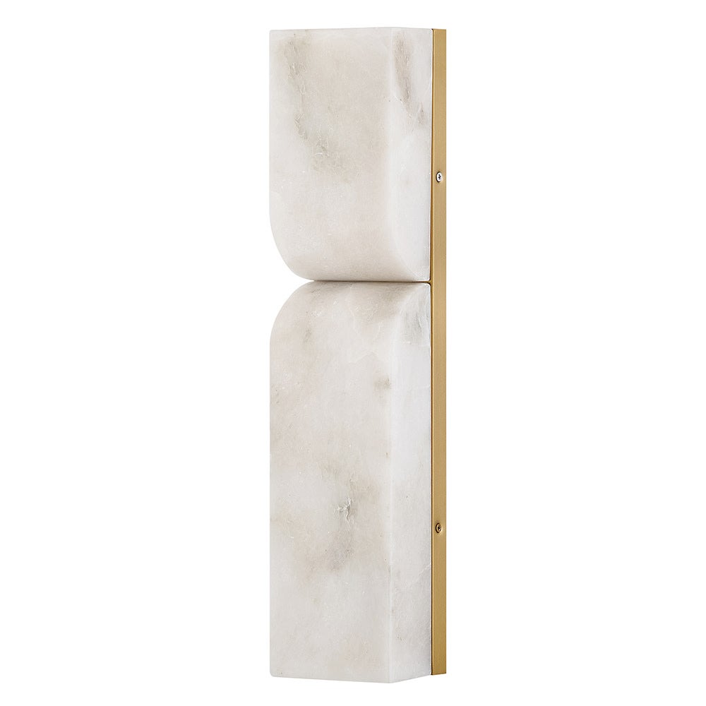 Fredrick Ramond FR41970LCB Alune LED Alabaster Sconce in Lacquered Brass