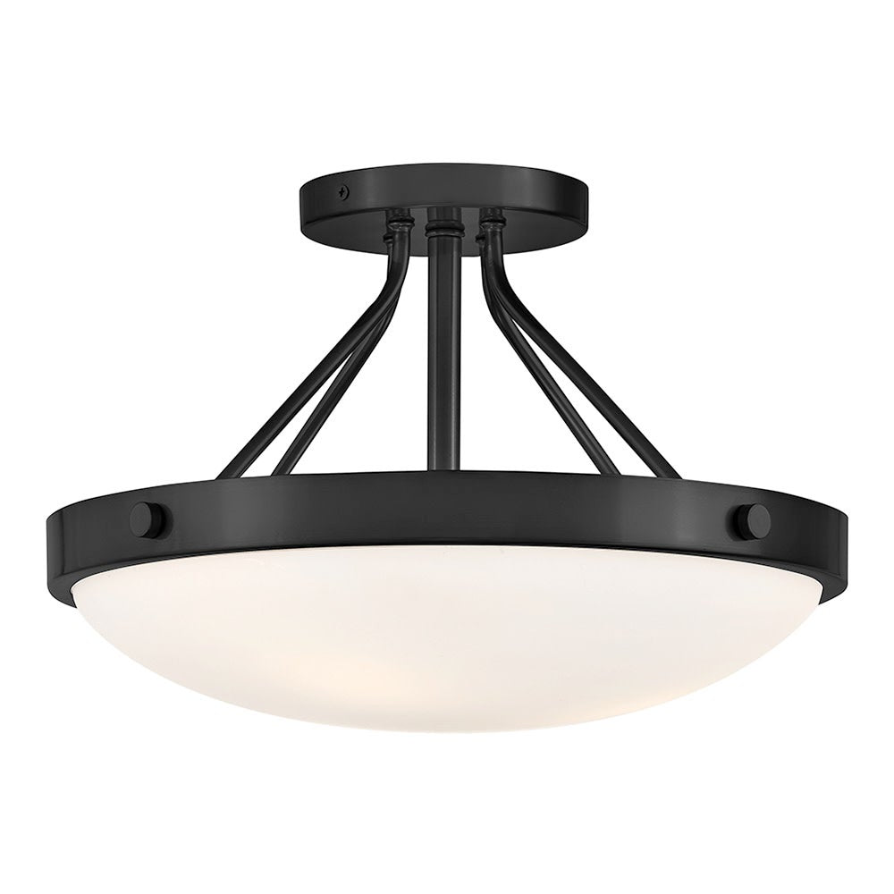 Lark 84363BK Gus Semi-Flush Mount in Black