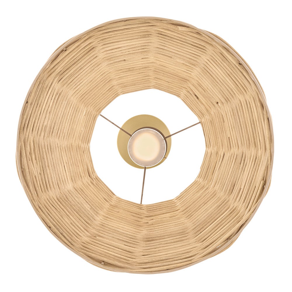 Lark 83217LCB Brynn Woven Shade Pendant in Lacquered Brass