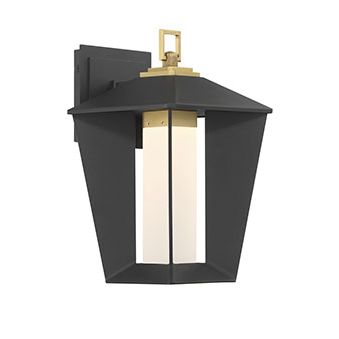 Eurofase 50047-017 Andson LED Outdoor Wall Sconce in Brass-Sand Black Mix
