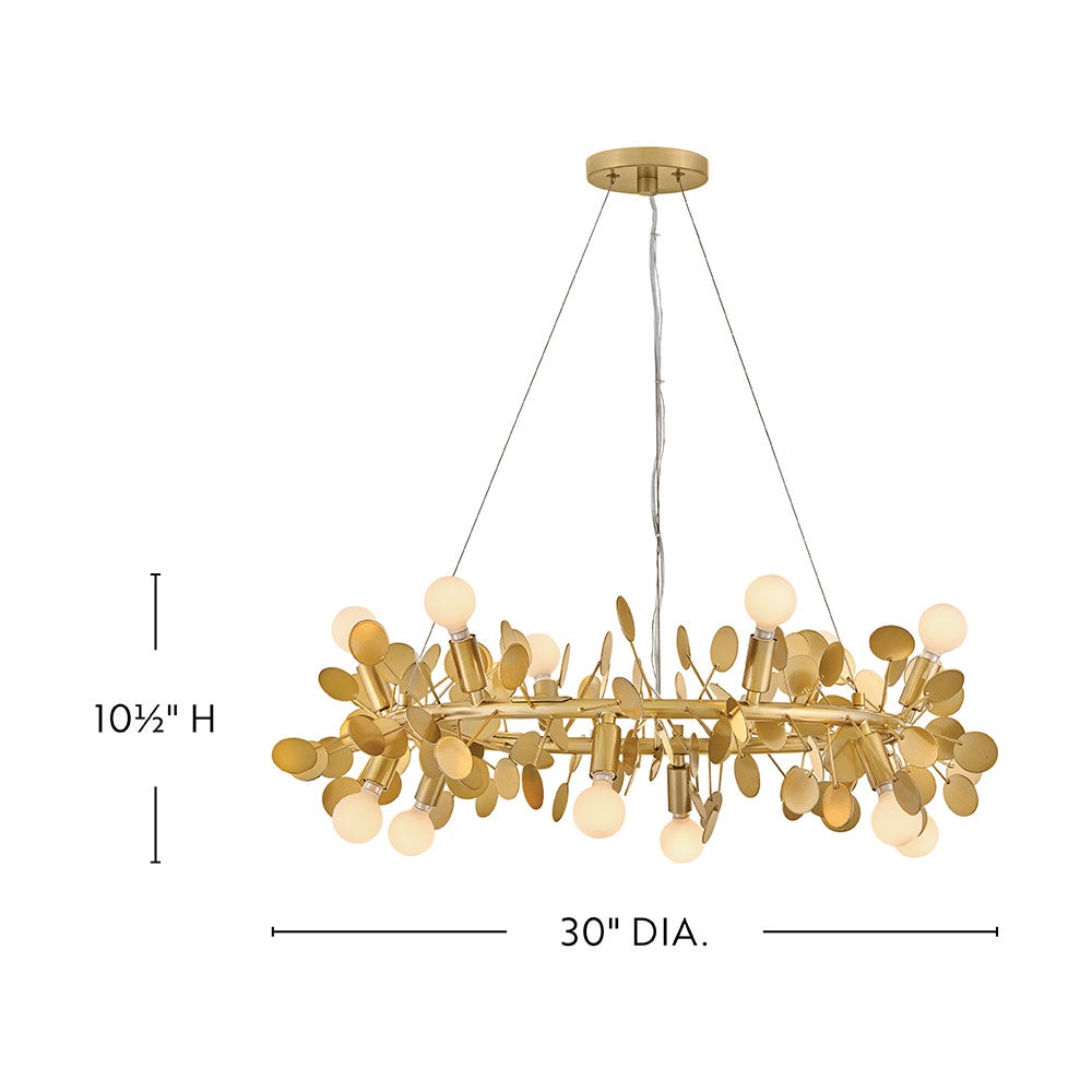 Lark 84406DA Lolli Chandelier in Distressed Brass
