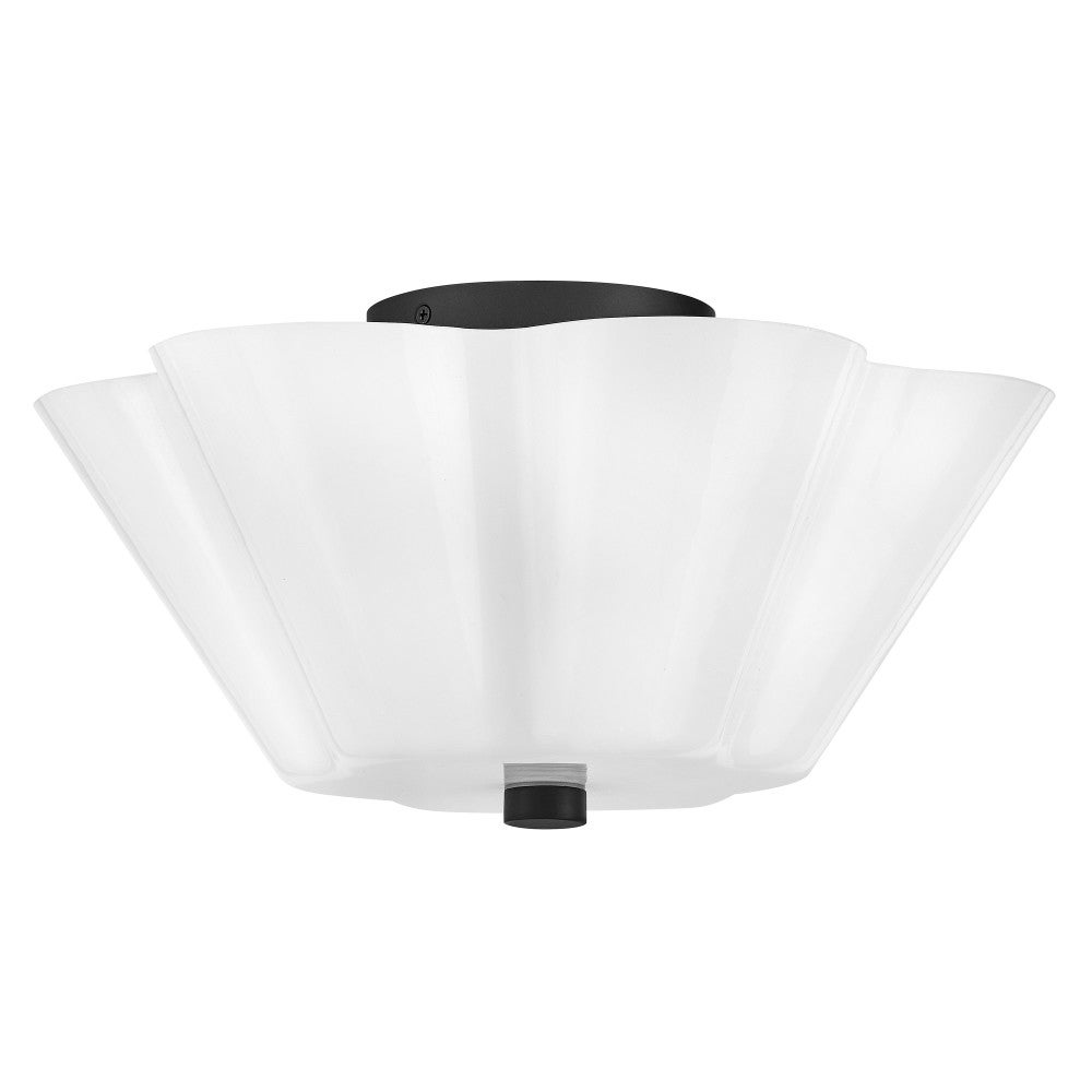 Alouette 83713BK Miel Semi-Plafonnier en noir