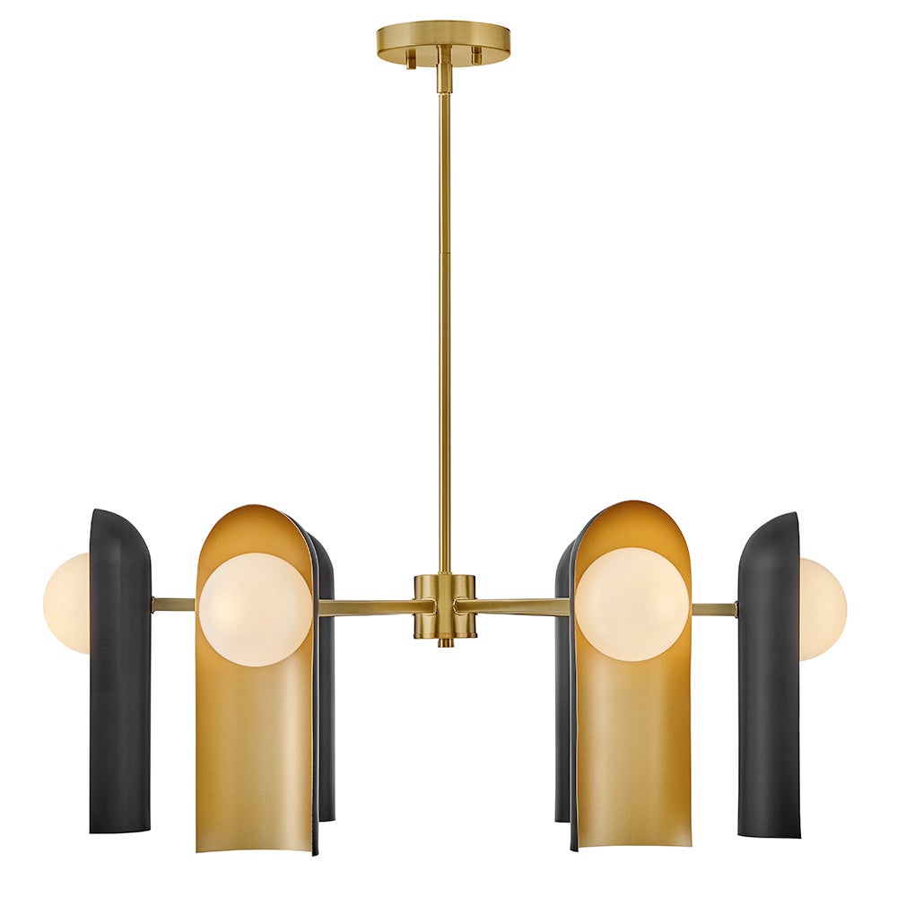 Lark 84236LCB-BK Zuri Tier in Lacquered Brass with Black accents