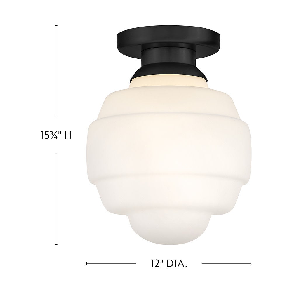 Lark 84323BK Penny Flush Mount in Black