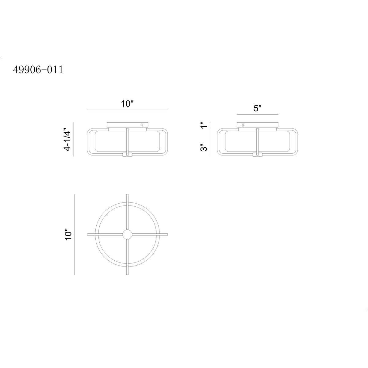 Eurofase 49906-011 Florin LED Outdoor Surface Mount in Sand Black