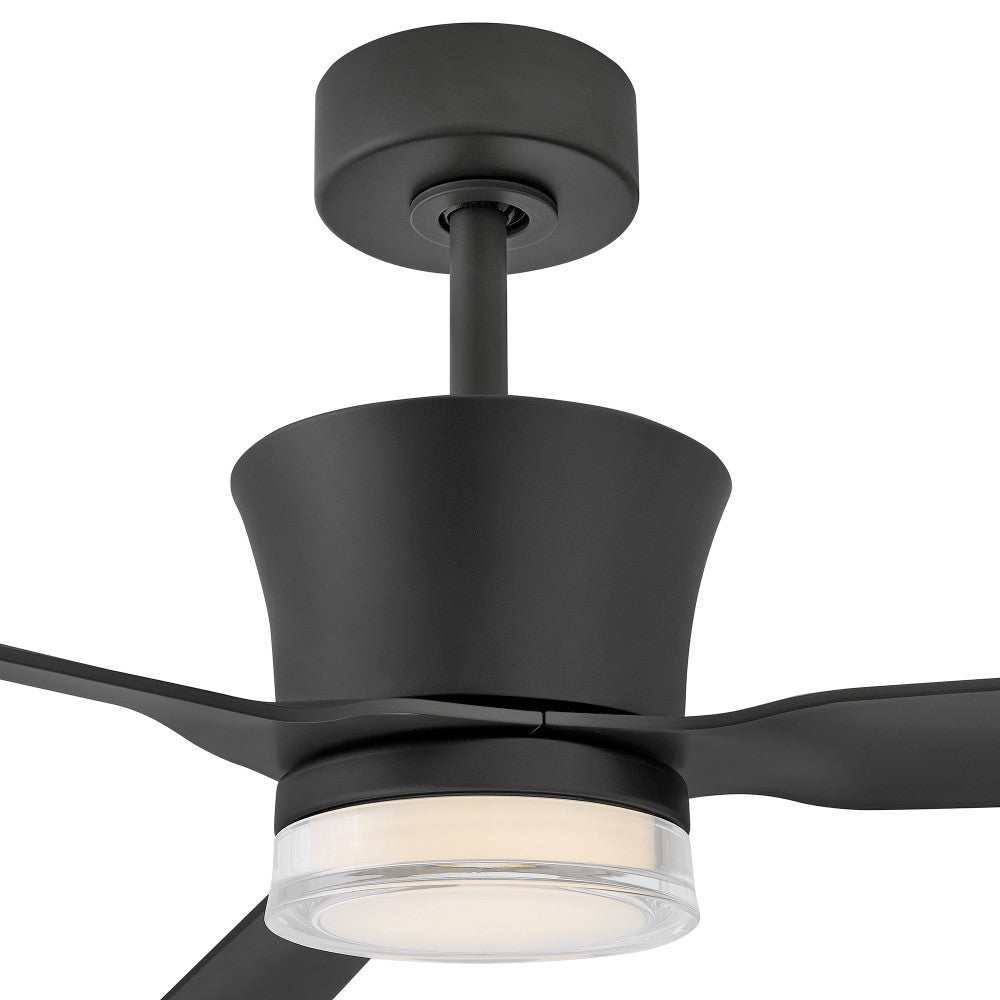 Hinkley Lighting 910956FMB-LDD Vosh LED Smart Fan with Uplight in Matte Black