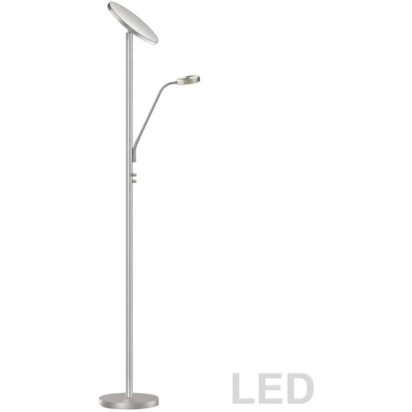Dainolite - Mother & Son LED Floor Lamp - 801LEDF-SN | Montreal Lighting & Hardware