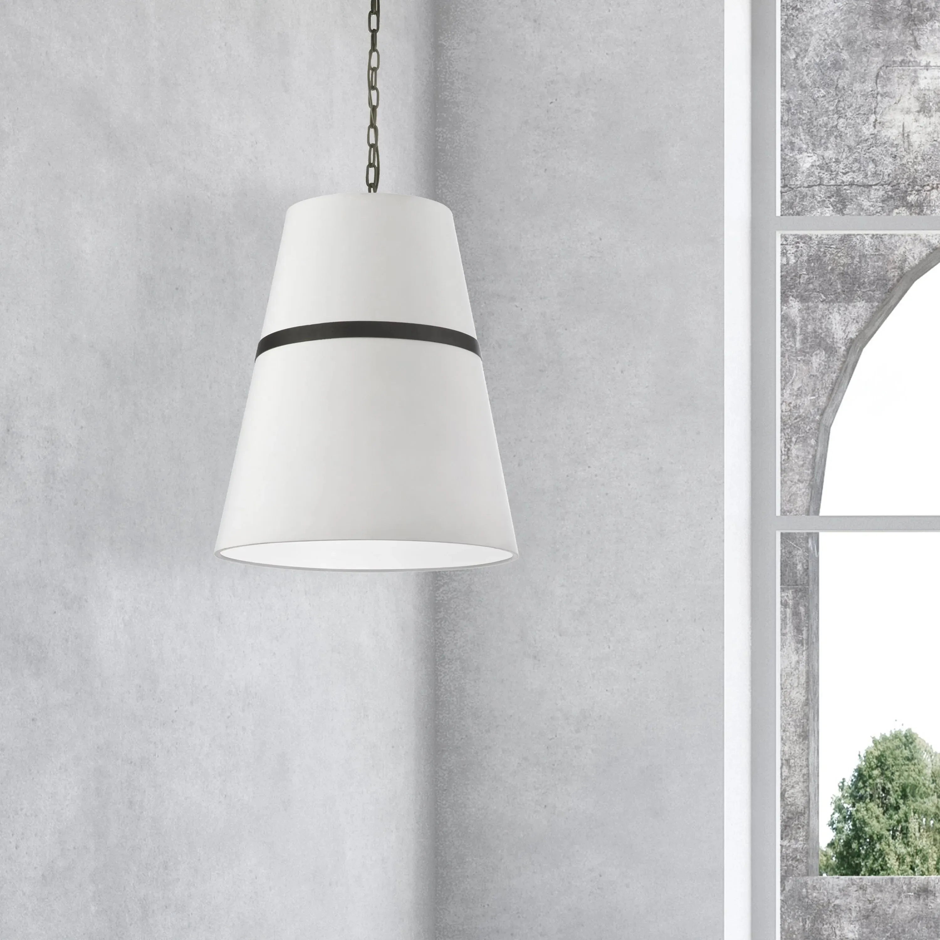 Dainolite - Symphony-Pendant - SYM-183P-AGB-WH | Montreal Lighting & Hardware
