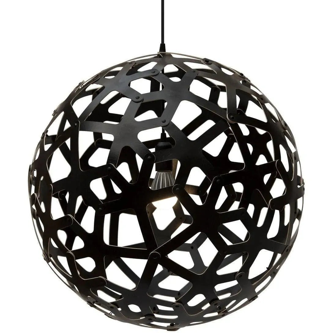 David Trubridge - Coral 600 Pendant - COR-0600-BLK-BLK | Montreal Lighting & Hardware
