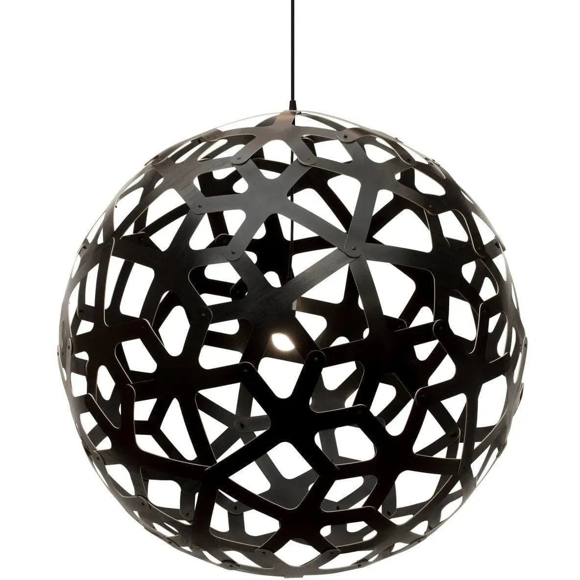 David Trubridge - Coral 800 Pendant - COR-0800-BLK-BLK | Montreal Lighting & Hardware