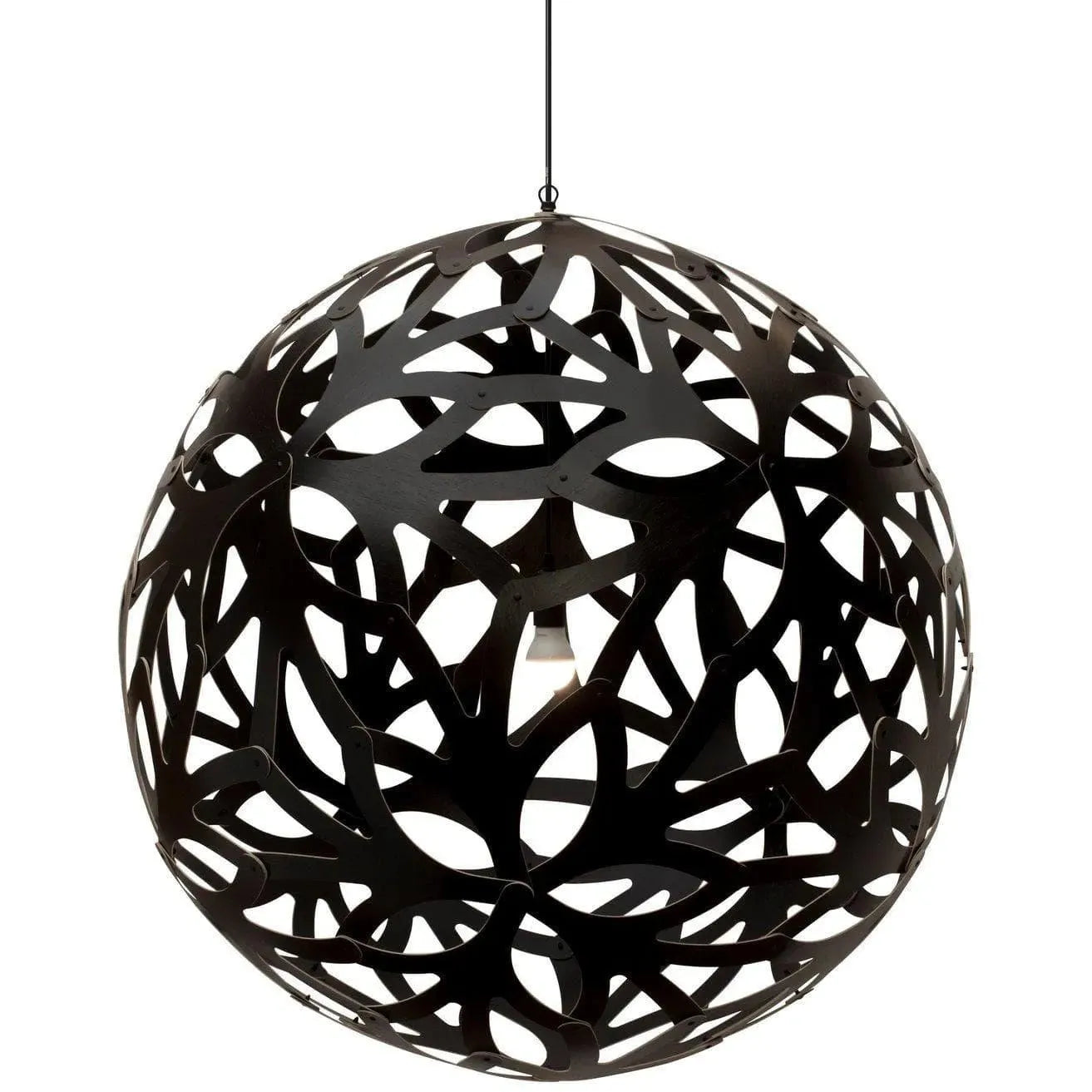David Trubridge - Floral 1200 Pendant - FLO-1200-BLK-BLK | Montreal Lighting & Hardware