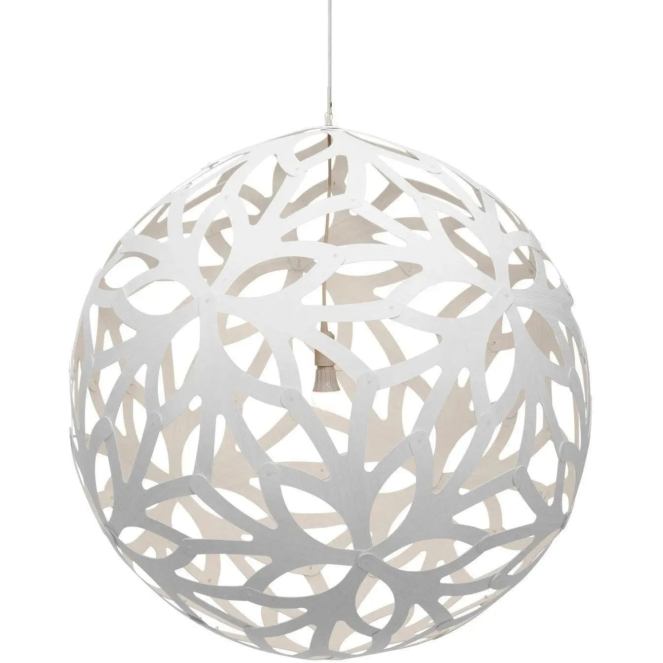 David Trubridge - Floral 1200 Pendant - FLO-1200-WHI-WHI | Montreal Lighting & Hardware