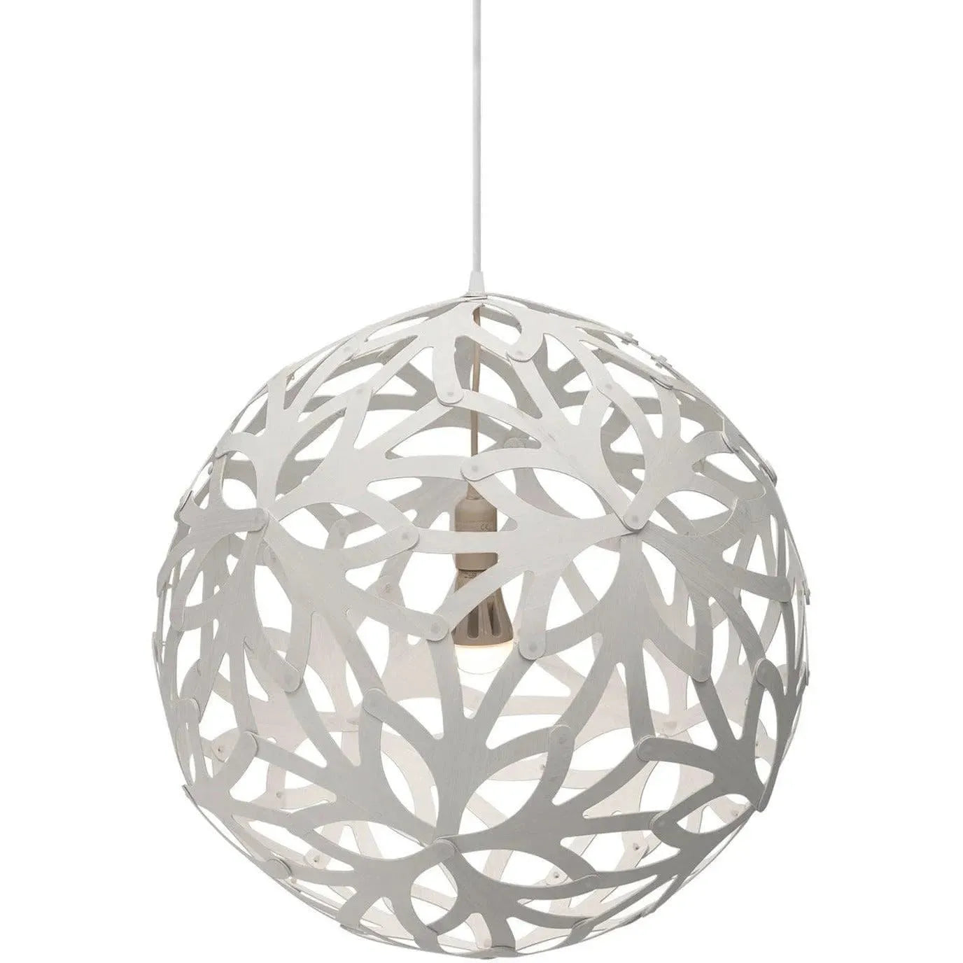 David Trubridge - Floral 600 Pendant - FLO-0600-WHI-WHI | Montreal Lighting & Hardware