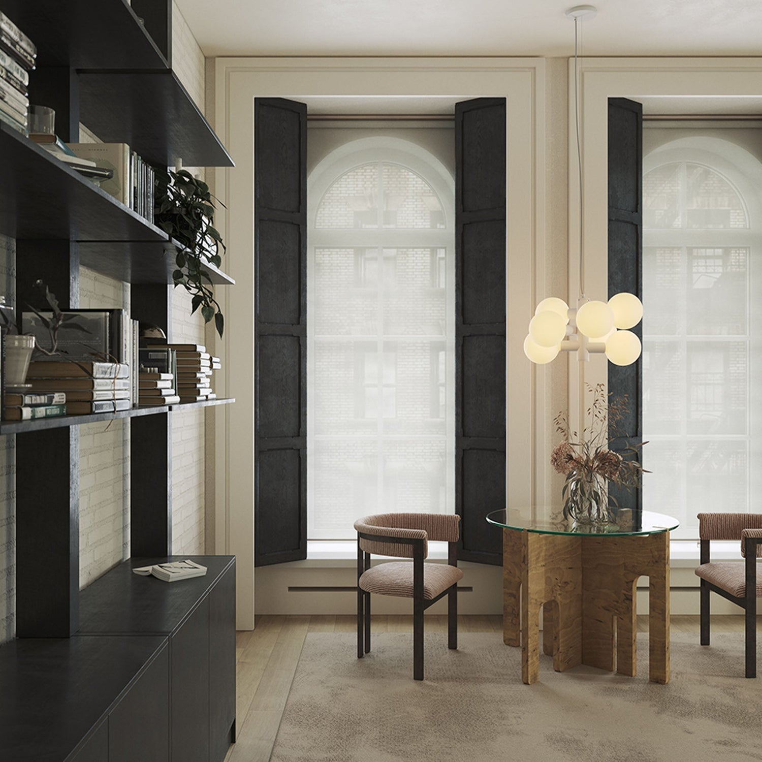 Tala Echo Chandelier in a dining area