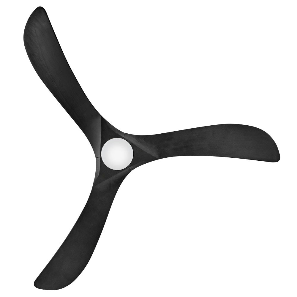 Luminaire intelligent à DEL Hinkley Lighting 903872FBB-LDD Swell Ventilateur en noir mat