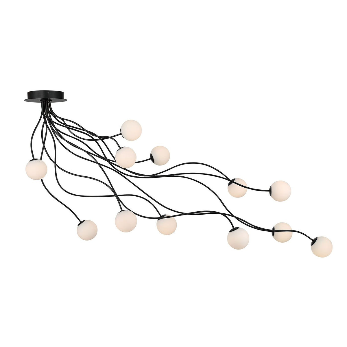 Eurofase 49950-014 Athena LED Semi-Flush Mount in Matte Black