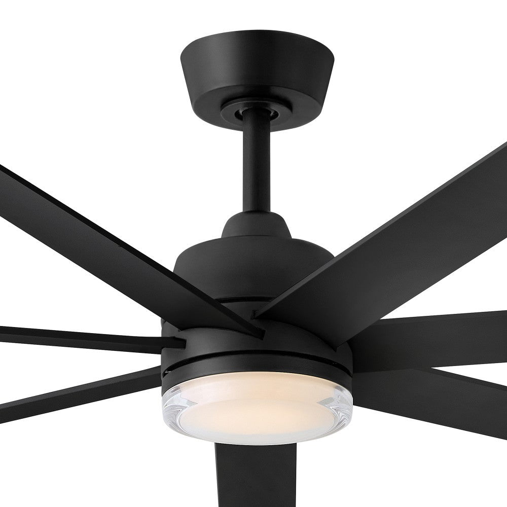 Éclairage intelligent LED Hinkley 910656FMB-LDD Ventilateur en noir mat