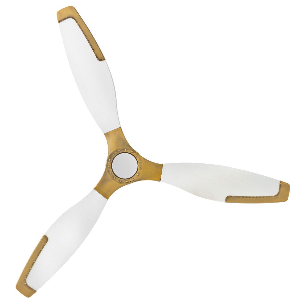 Éclairage intelligent Hinkley Lighting 906760FMW-LDD Aileron LED Ventilateur en blanc mat