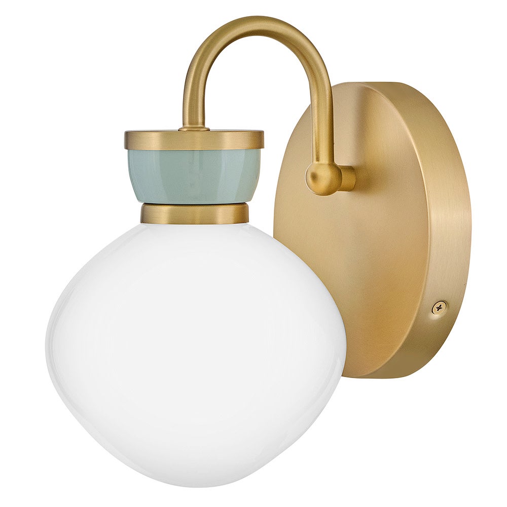 Meuble-lavabo Lucy Lark 85590LCB-SF en laiton laqué avec accents vert d'eau