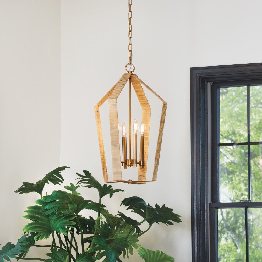 Lark 83644LCB Sammi Pendant in Lacquered Brass