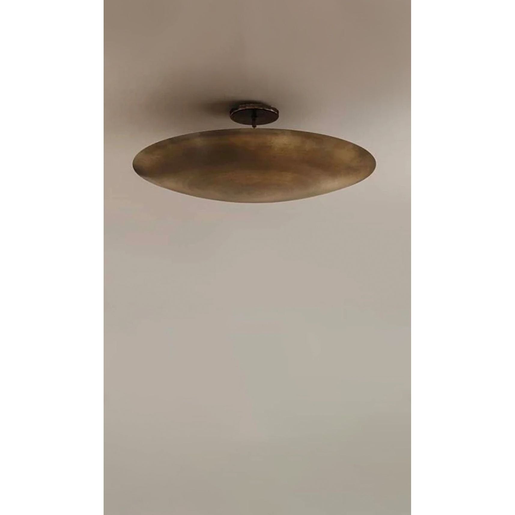 Dounia Home - DH-DOMFLUMOU-SM-AB - Dome Flush Mount Light Fixture - Antique Brass