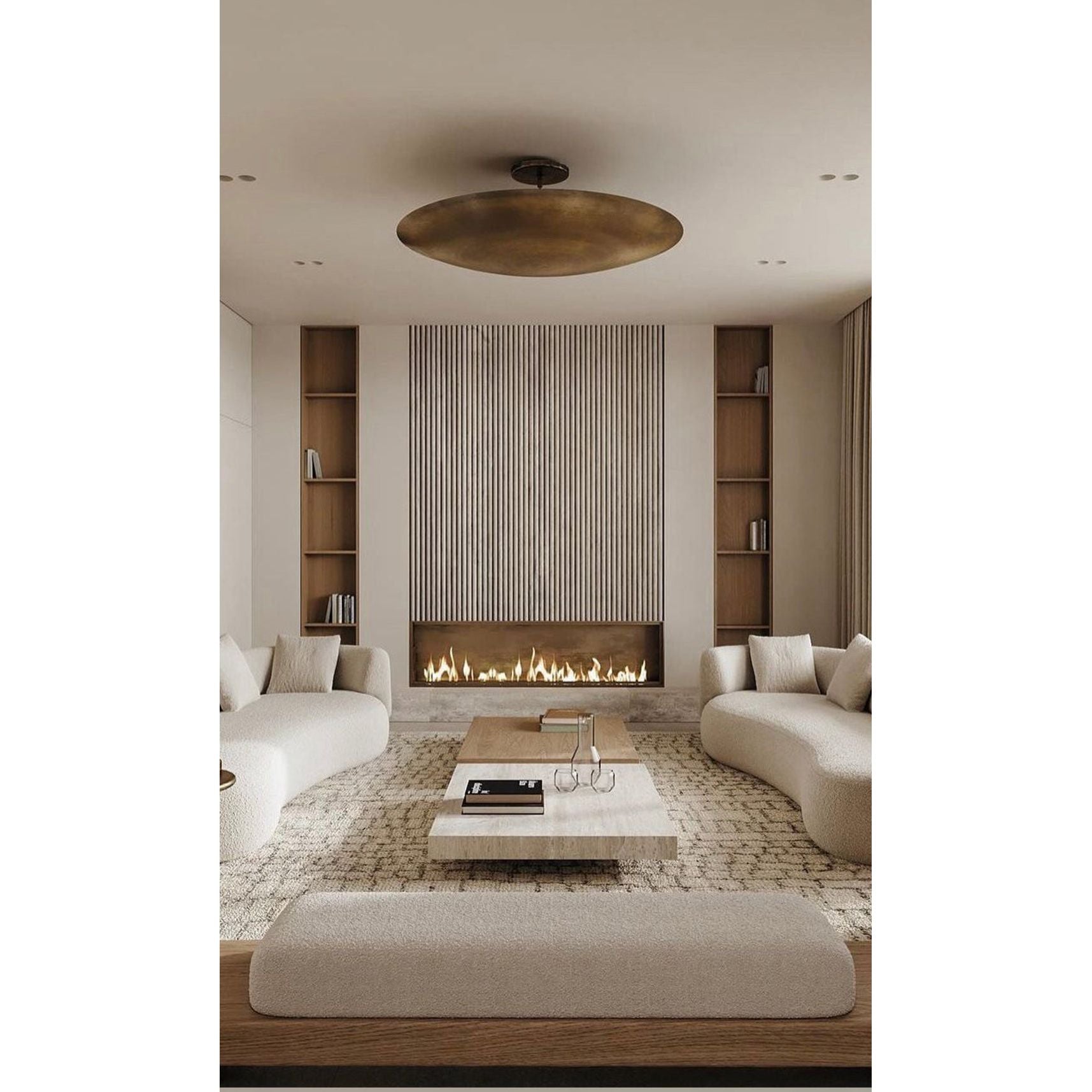 Dounia Home - DH-DOMFLUMOU-SM-MGM - Dome Flush Mount Light Fixture - Matte Gun Metal