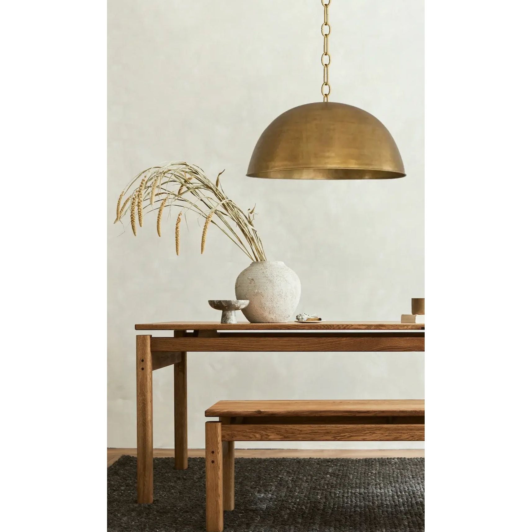Dounia Home - DH-DOMPENLIG-SM-MGM-3FT - Dome Pendant Light - Matte Gun metal