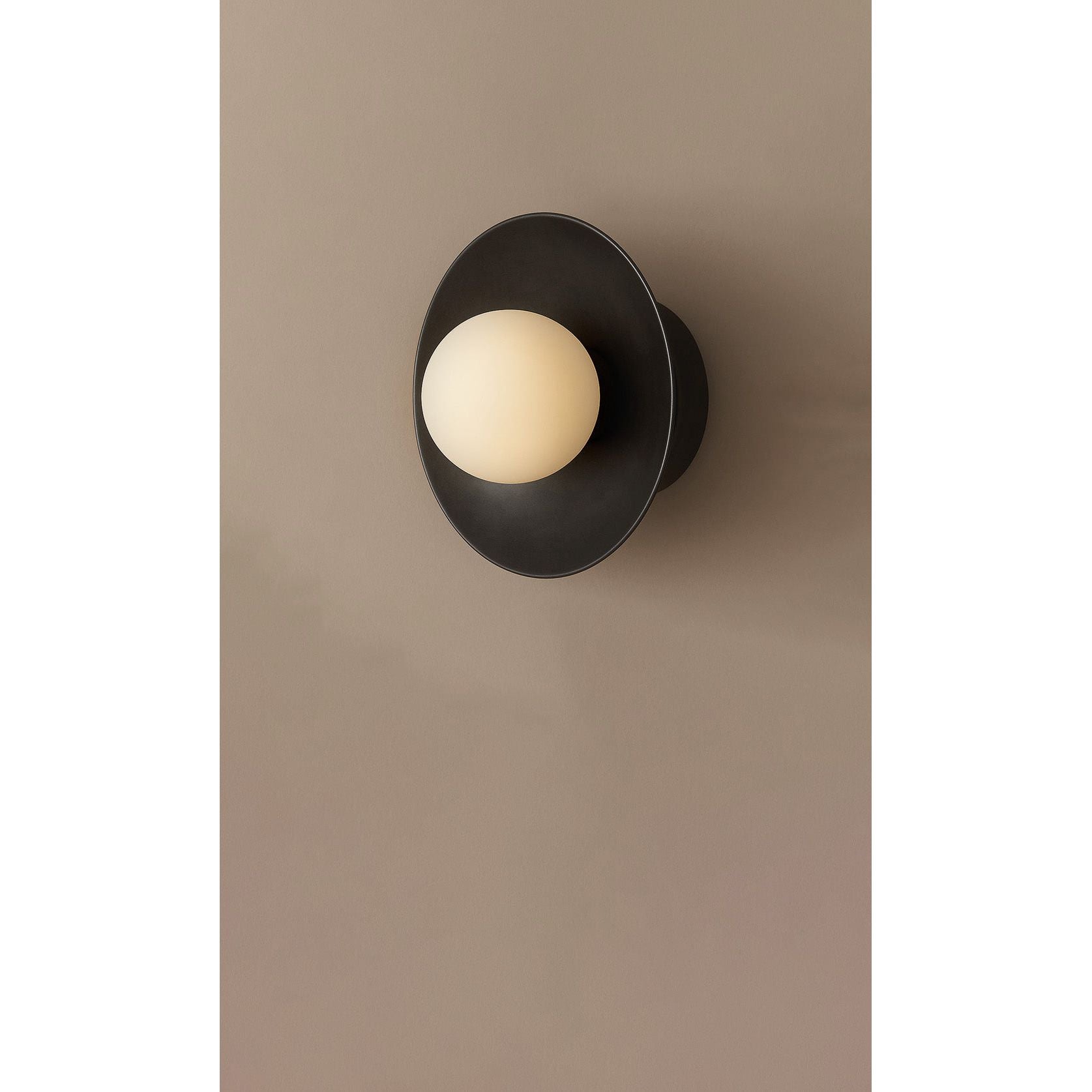 Dounia Home - DH-DOMROUWAL-SM-MGM - Dome Round Wall Sconce - Matte Gun Metal