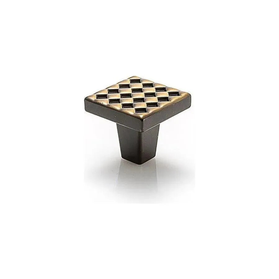 Du Verre Hardware - Argyle Square Knob - DVAG02-AB | Montreal Lighting & Hardware