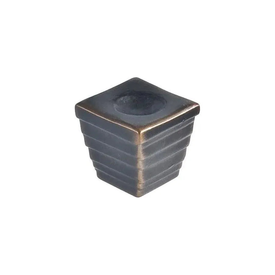 Du Verre Hardware - Forged 2 Cube Knob - DVFC08-ORB | Montreal Lighting & Hardware