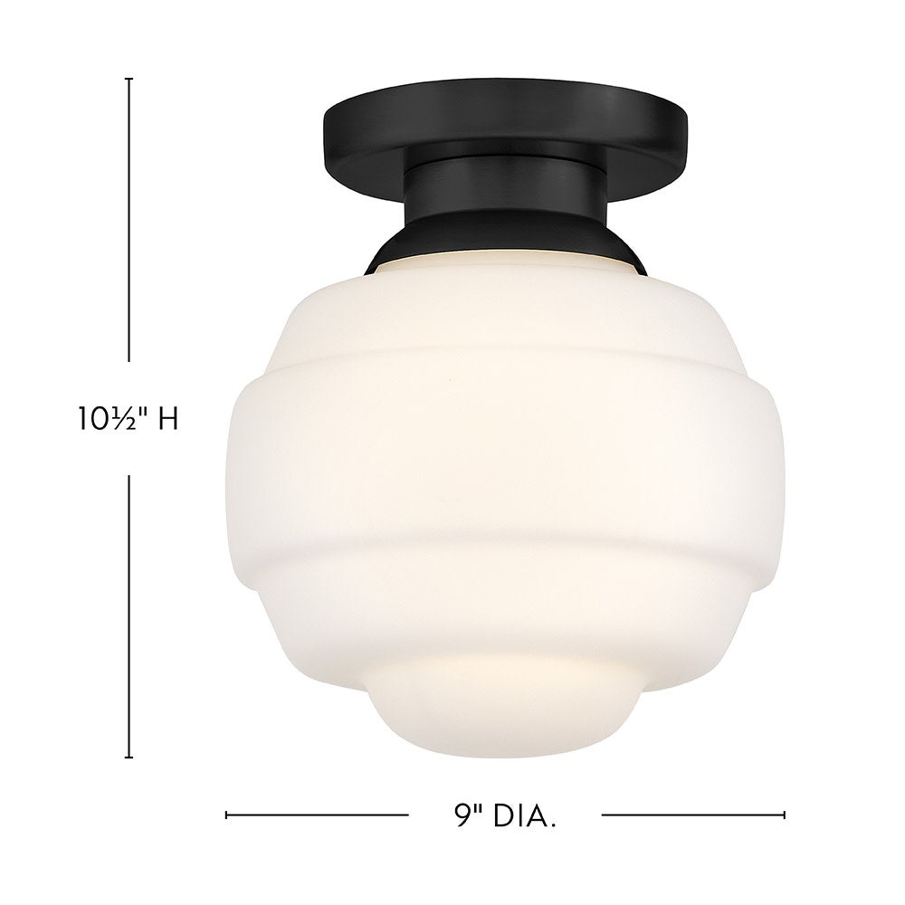 Lark 84321BK Penny Flush Mount in Black