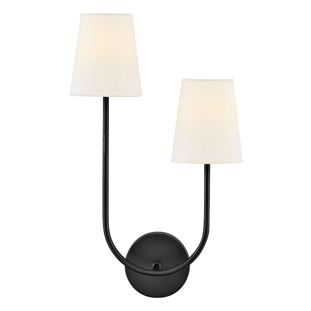 Applique double Lark 84262BK Cora en noir