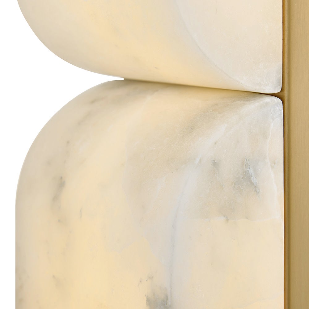 Fredrick Ramond FR41970LCB Alune LED Alabaster Sconce in Lacquered Brass