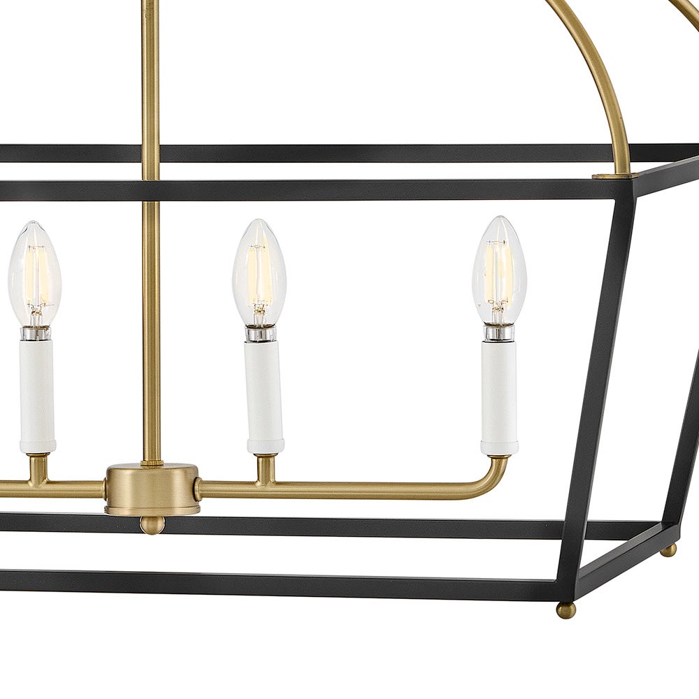Lark 84275BK-LCB Tate Linear Chandelier in Black