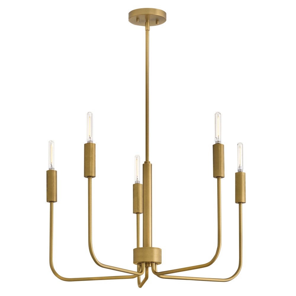 Lark 83634LCB Austen Rope Wrapped Chandelier in Lacquered Brass