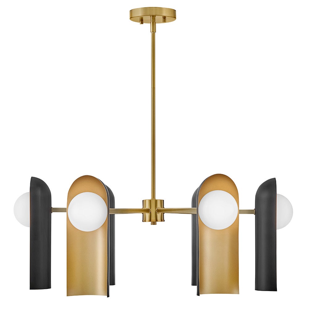 Lark 84236LCB-BK Zuri Tier in Lacquered Brass with Black accents