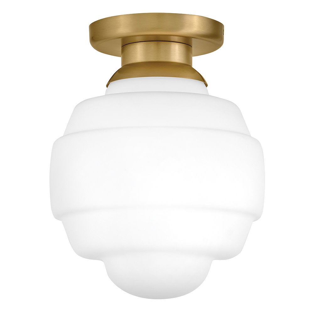 Lark 84323LCB Penny Flush Mount in Lacquered Brass