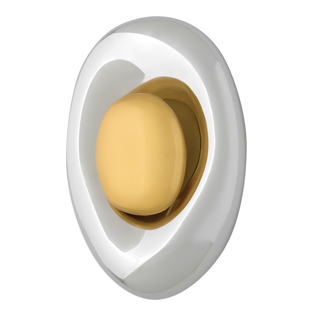 Applique murale Fredrick Ramond FR42900UB Astra LED en verre mercurisé et laiton non verni