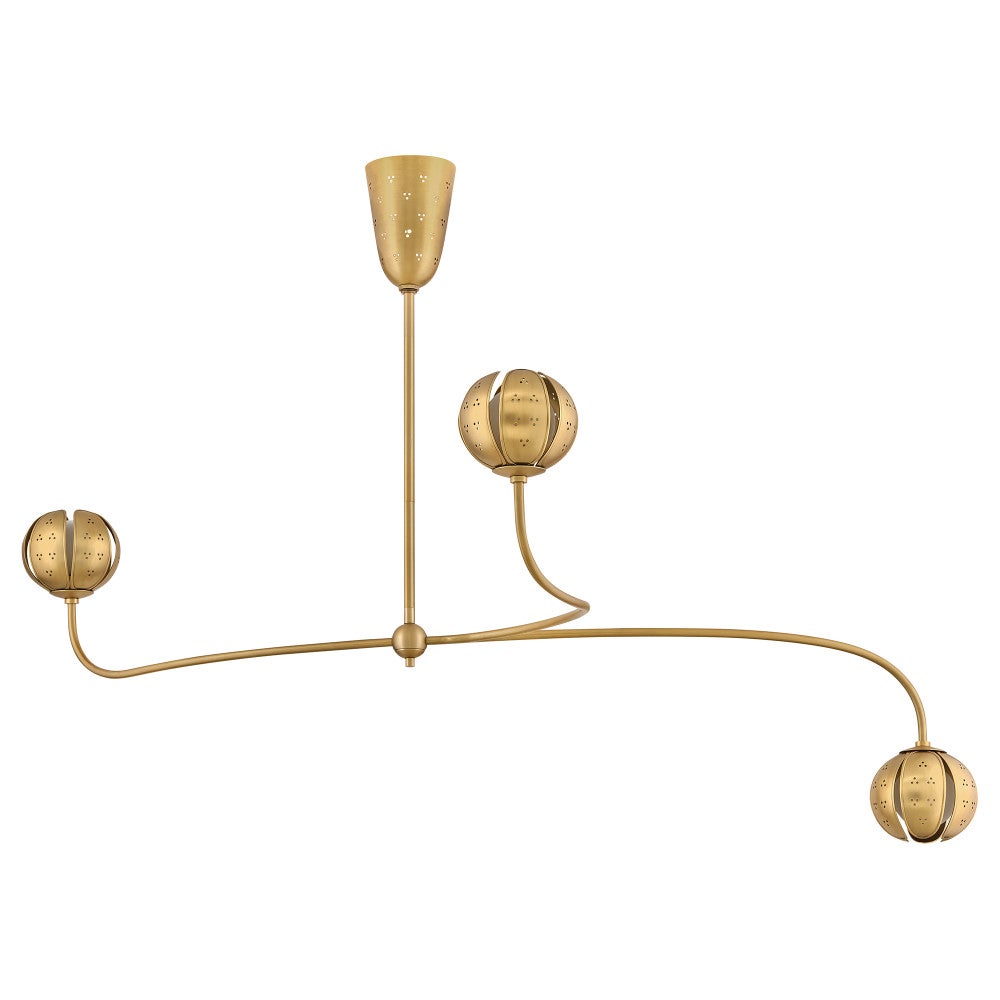 Fredrick Ramond FR46963UB-LL Anthos LED Chandelier in Unlacquered Brass