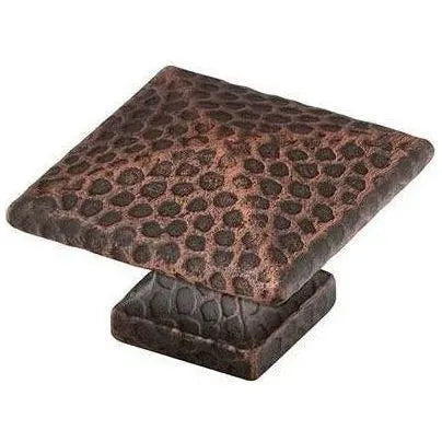 Emtek - Square Dimpled Knob - 86038US10B | Montreal Lighting & Hardware