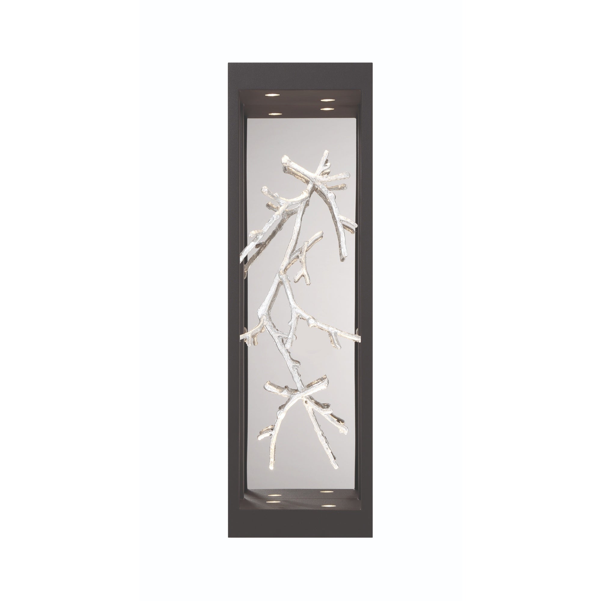 Eurofase 45699-023 Aerie LED Outdoor Wall Sconce in Silver-Black
