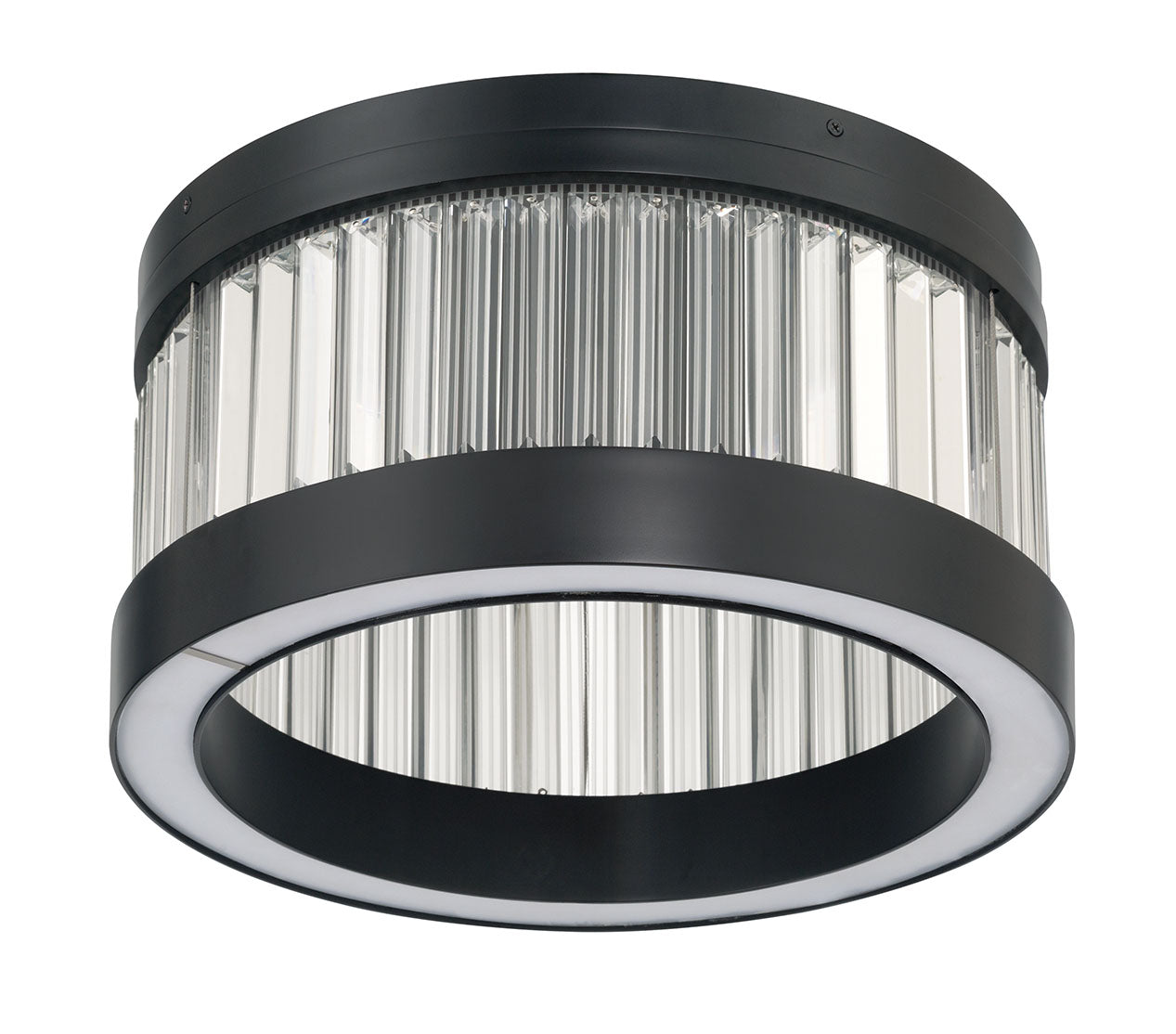 Eurofase 49355-024 Empra LED Crystal Flush Mount in Matte Black