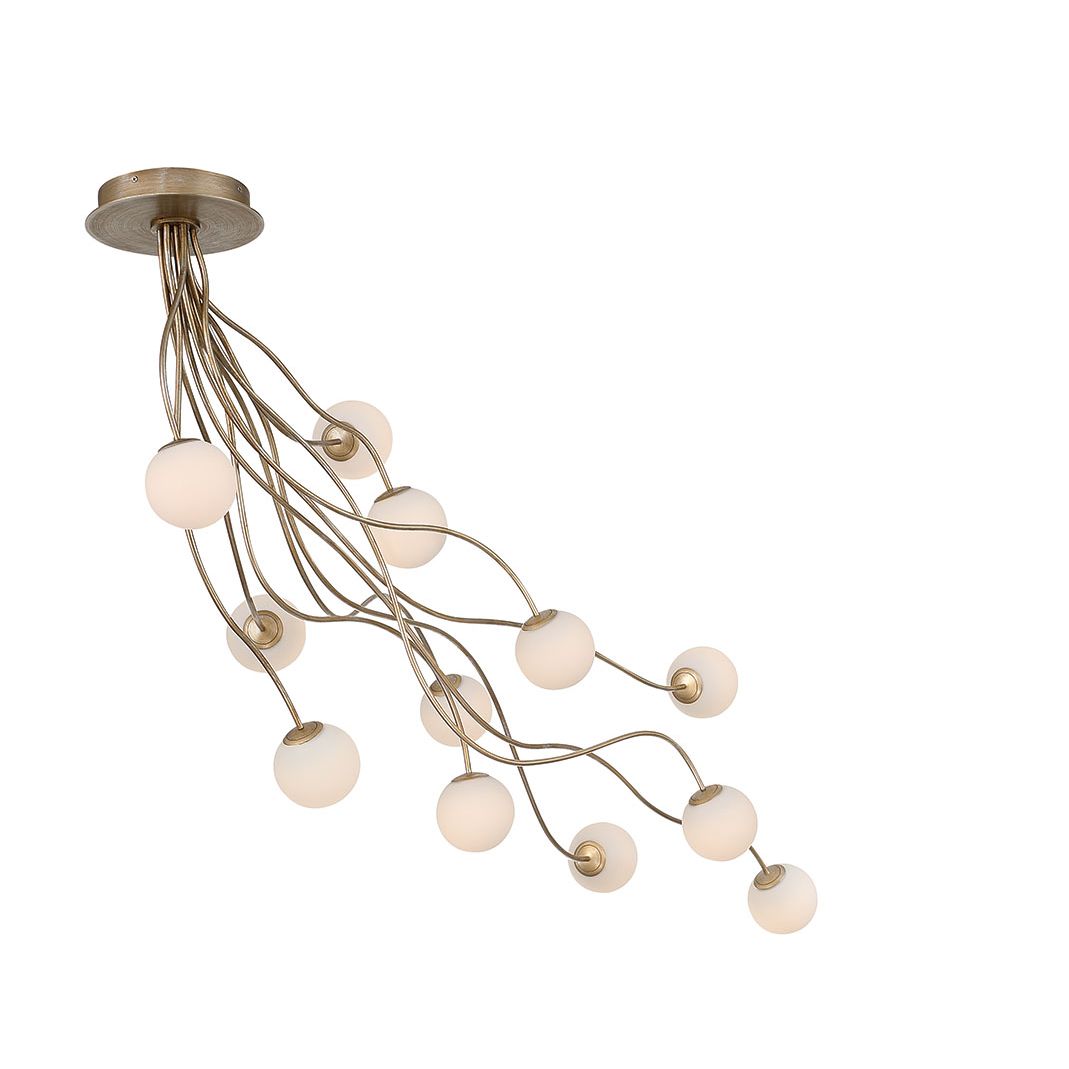 Eurofase 49950-021 Athena LED Semi-Flush Mount in Antique Gold